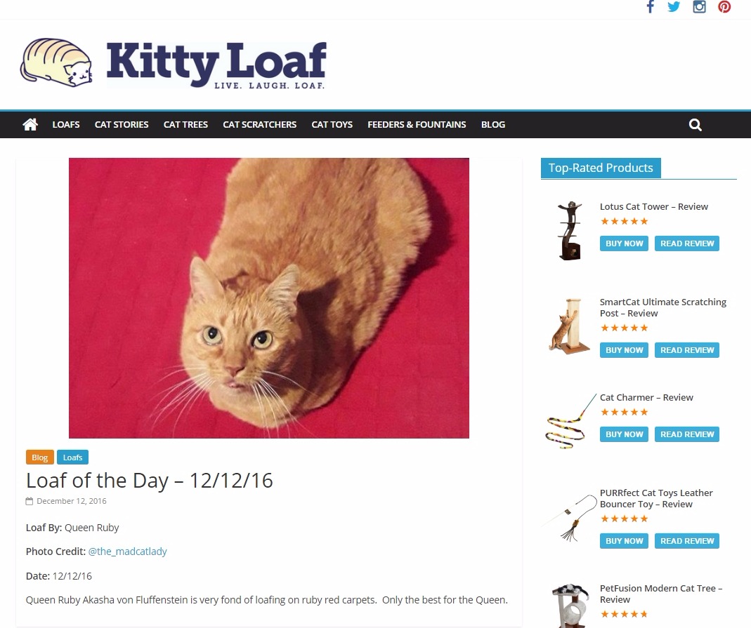 Queen Ruby featured as Loaf of the Day!